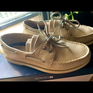 Sperry Top-Siders. Oatmeal color.